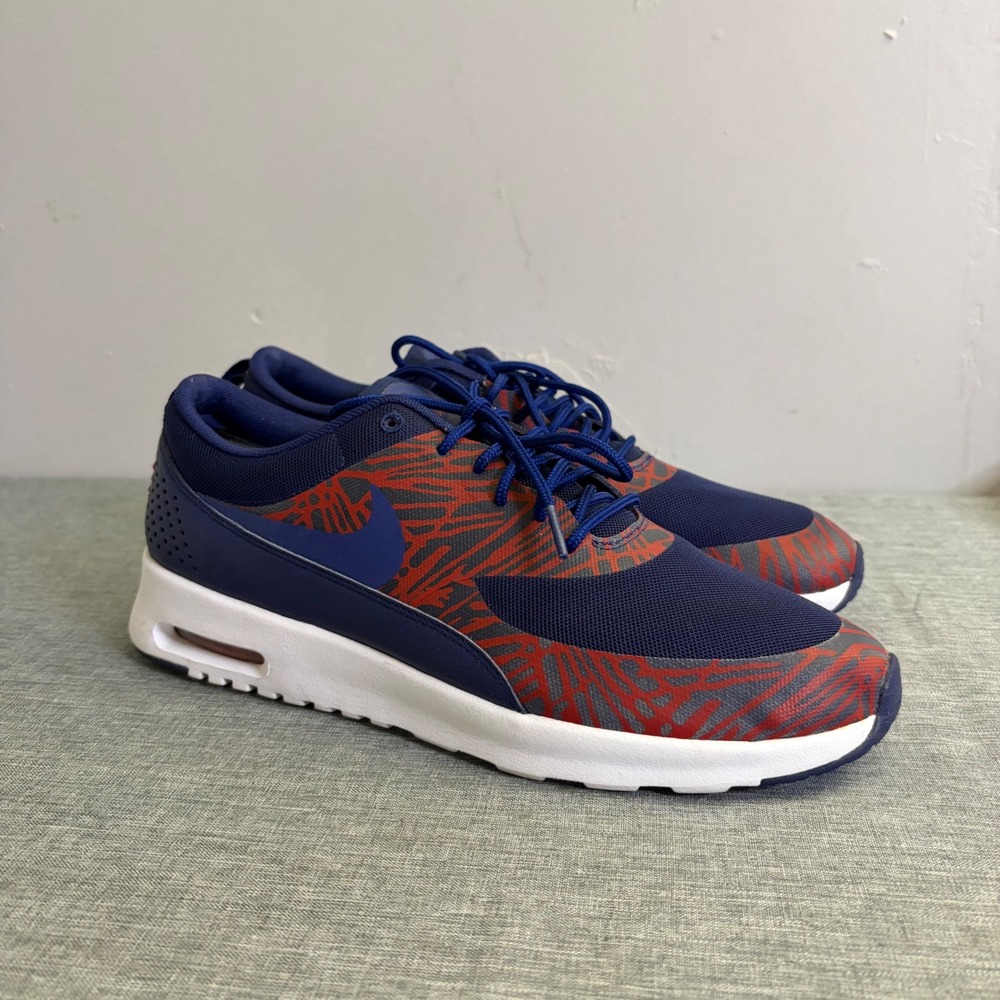 Nike Air Max Thea Mens 11 Blue Red Graphic Print Sneakers 599408-402